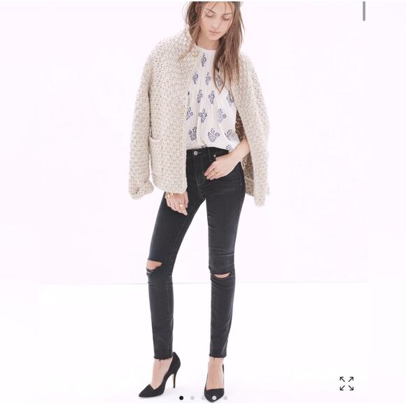 Madewell 9" High Riser Skinny Skinny in Black Sea. - Picture 1 of 13